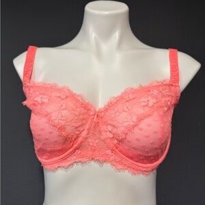Victoria's Secret Coral Lace Bra